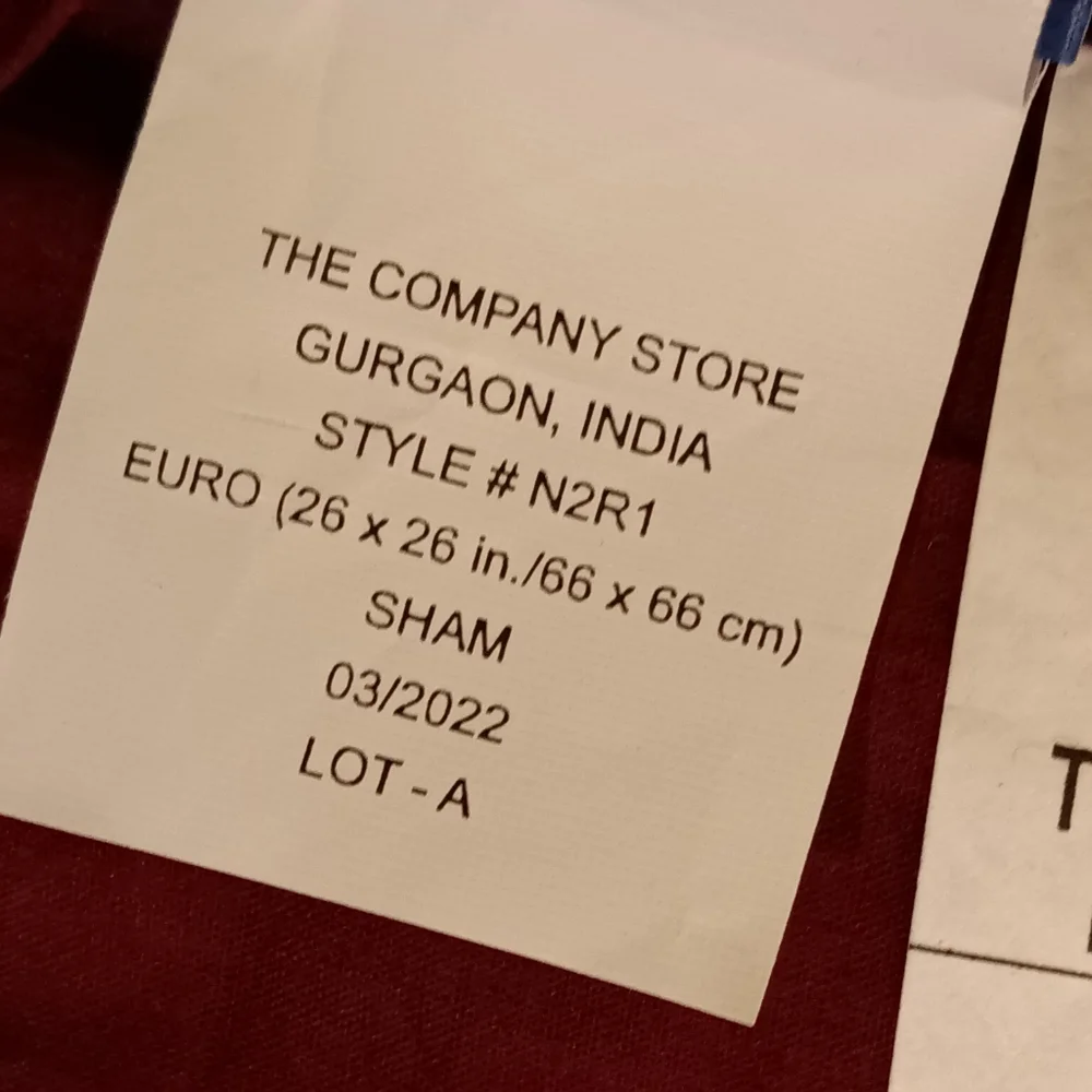 NWOT The Company Store Cotton Voile Euro Shams